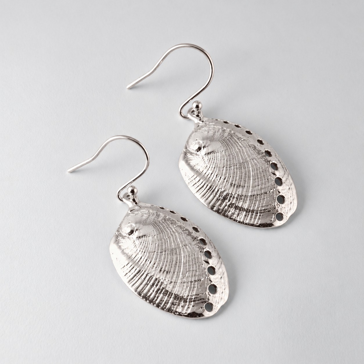 silver paua shell earrings