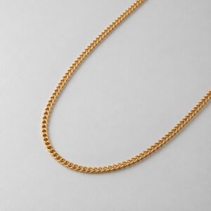 Gold Round Curb 60g Chain