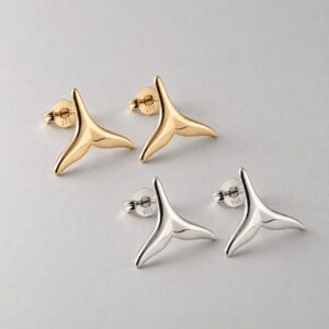 Whale Tail Studs
