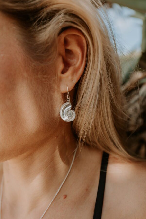 Nautilus Shell Earrings - Image 2