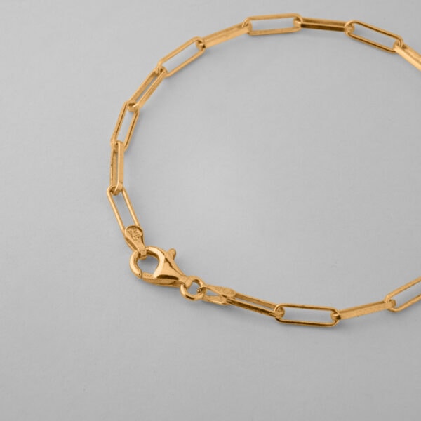Gold Paperclip Bracelet - Image 2