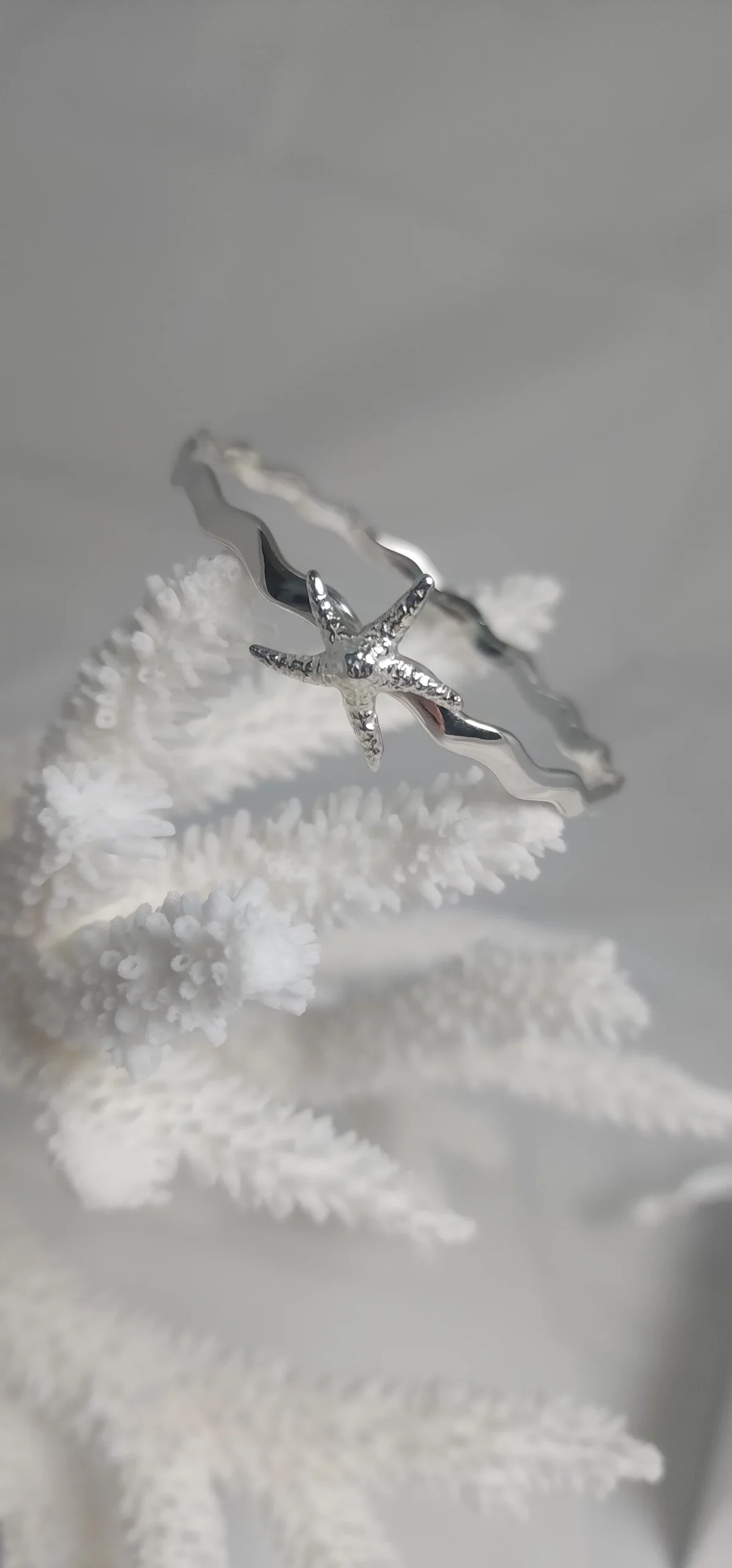 Custom starfish and wavelet bangle